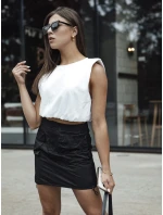 Dámska mini sukňa QUILLA čierna FashionStreet CY0462 Dámska mini sukňa QUILLA čierna FashionStreet CY0462