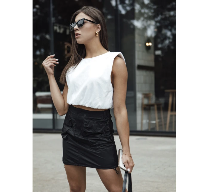 Dámska mini sukňa QUILLA čierna FashionStreet CY0462 Dámska mini sukňa QUILLA čierna FashionStreet CY0462