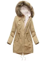 ZIMOWA DAMSKA PARKA Z I KAPTUREM BEŻOWA model 21242072 - Libland