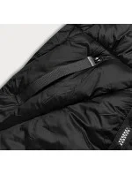 Dámska dlhá zimná bunda čierna (23070-1)