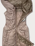 Dámska vesta s rebrovaným lemom S'West pearl pink (B8341-51)