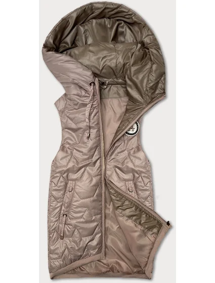 růžová dámská vesta se stahovacím lemem na spodním  model 20893359 - S'WEST