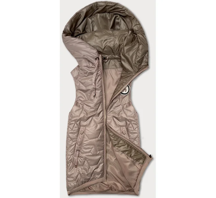 růžová dámská vesta se stahovacím lemem na spodním  model 20893359 - S'WEST