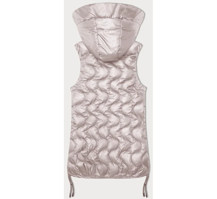 růžová dámská vesta s ozdobným prošíváním model 20970126 - S'WEST