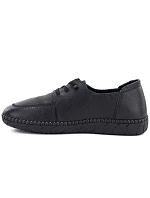Pohodlné černé dámské kožené polobotky Jezzi model 22355132 Pohodlné černé dámské kožené polobotky Jezzi model 22355132