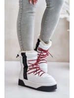 Śniegowce Damskie Na Grubej Podeszwie Wegańskie D.Franklin DFSH371007 Białe