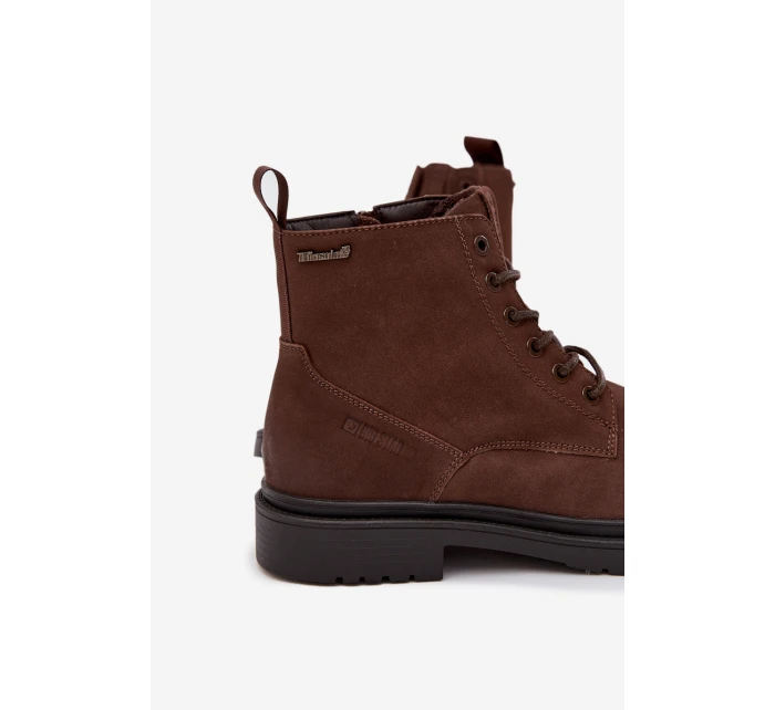 Semišové Zateplené Kotníkové Boty Na Zip Big Star model 21706081 Hnědé - Big Star Shoes