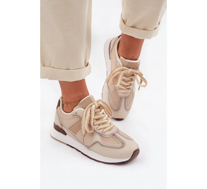 Dámské tenisky z eko kůže béžové Kelira