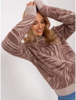 Sweter AT SW model 18900712 brązowy - FPrice Sweter AT SW model 18900712 brązowy - FPrice