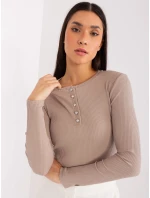 Bluzka RV BZ model 19077456 ciemny bezowy - FPrice Bluzka RV BZ model 19077456 ciemny bezowy - FPrice