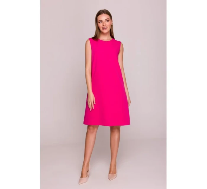 S408 Šaty bez rukávov - ružové S408 Šaty bez rukávov - ružové