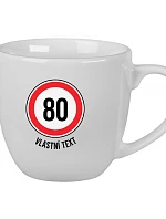Personalizovaný keramický hrnček 400 ml – dopravná značka k narodeninám