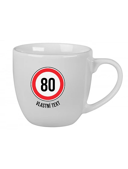 Personalizovaný keramický hrnček 400 ml – dopravná značka k narodeninám