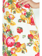 Dámske spoločenské šaty BLOSSOM s kvietkovaným motívom krátke kvetované - Kvetovaná / L - Numoco