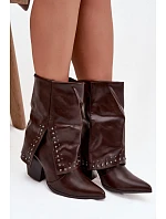Dámske kovbojské čižmy D8259 brown - Sweet Shoes
