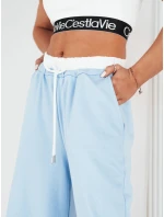 Dámské široké kalhoty blue Dstreet model 21974052 - FashionStreet Dámské široké kalhoty blue Dstreet model 21974052 - FashionStreet