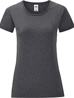 Fruit of the Loom Lady-Fit Iconic 150 T Dámske tričko 16.1432 tmavošedá melírovaná