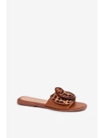 Dámské Ploché Pantofle S Přezkou Leopard model 21699424 - Boto