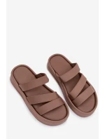 Dámske sandále na platforme s remienkami Khaki Liorine