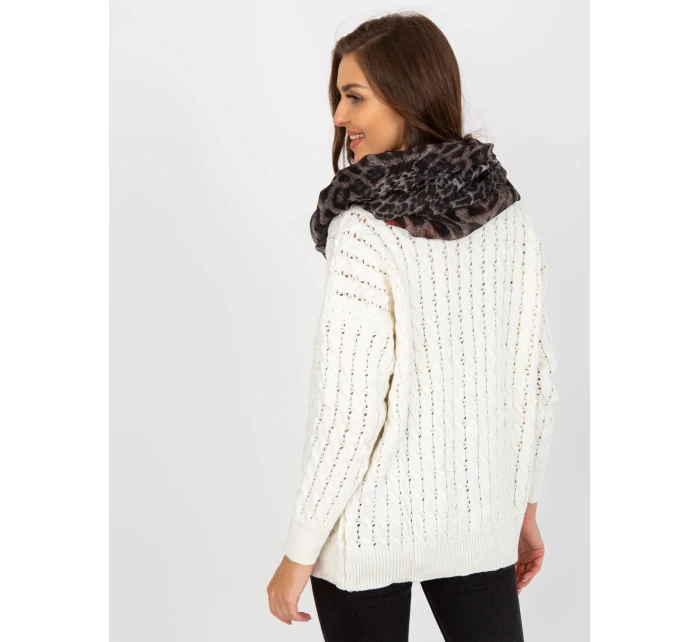 Tunelový šál AT KM 241357.03P čierna a červená Tunelový šál AT KM 241357.03P čierna a červená