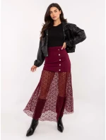 Spódnica MI SD model 21724563 bordowy - FPrice