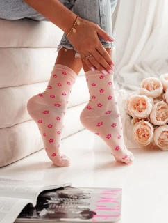 Dámske ponožky v broskyňovej farbe