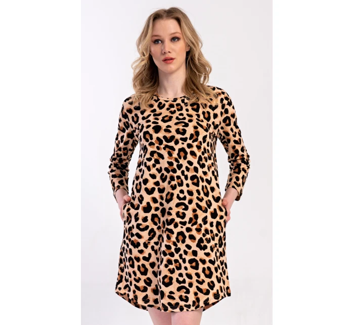 Dámske domáce šaty s trojštvrťovými rukávmi Leona Dámske domáce šaty s trojštvrťovými rukávmi Leona