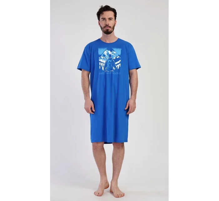 Pánska nočná košeľa s krátkym rukávom Mountain