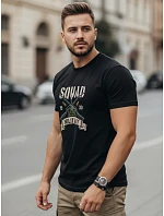 Pánské bavlněné tričko s vojenským motivem černé FashionStreet NX0154R