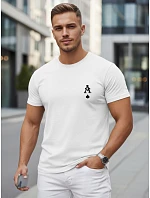 Tshirt męski bawełniany z nadrukiem AS biały model 22305542 - FashionStreet