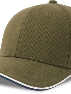 Atlantis Headwear Pilot Piping Sandwich-S 6-panelová ťažká sendvičová čiapka 33.0274 olivová