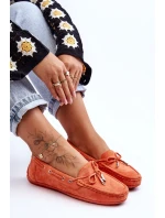 Damskie Zamszowe Mokasyny Pomarańczowe Si Passione Damskie Zamszowe Mokasyny Pomarańczowe Si Passione