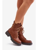 Zateplené boty workery na zip hnědé model 21675724 - Boto Zateplené boty workery na zip hnědé model 21675724 - Boto