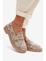 Dámské vzorované béžové mokasíny Barisa