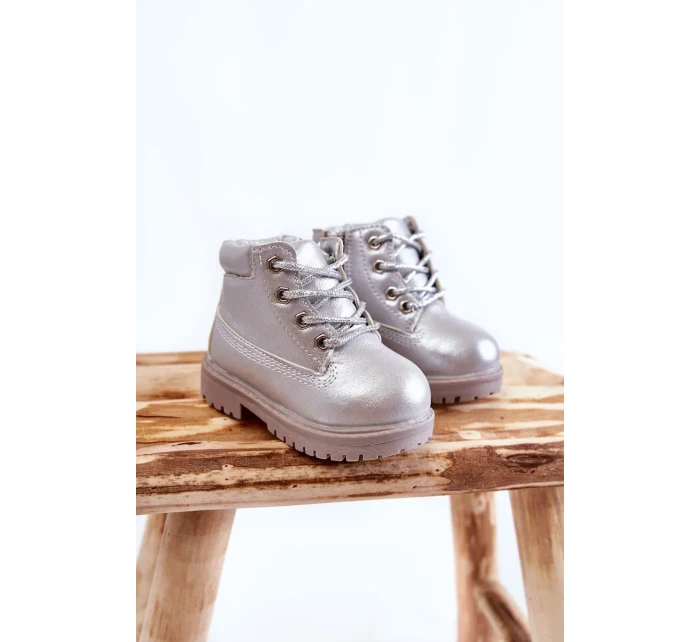Dětské Boty Se Zipem stříbrné Dexter