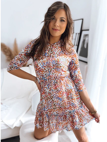 Dámske šaty KIARA EY2249 hnedo-modré – FashionStreet