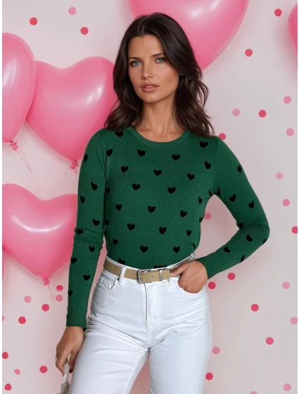 Dámsky sveter FREYJA green FashionStreet MY2065