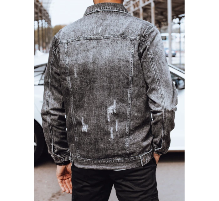 FashionStreet pánska sivá džínsová bunda TX4697
