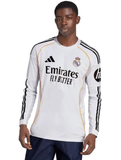 Pánske tričko adidas Real Madrid 25/26 Home s dlhým rukávom biele JN8884 pánske