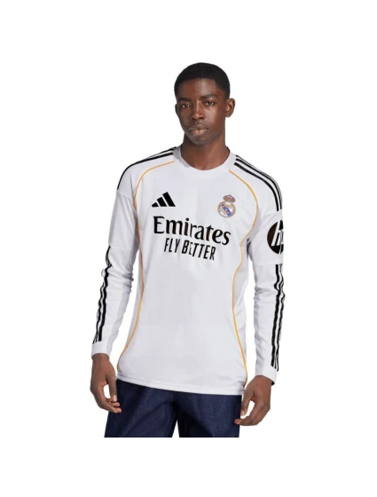 Pánske tričko adidas Real Madrid 25/26 Home s dlhým rukávom biele JN8884 pánske Pánske tričko adidas Real Madrid 25/26 Home s dlhým rukávom biele JN8884 pánske