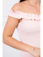 Španielske šaty s volánikmi púdrovo ružové Španielske šaty s volánikmi púdrovo ružové