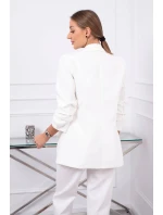 Elegantná súprava saka a nohavíc vo farbe ecru