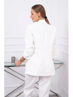 Elegantná súprava saka a nohavíc vo farbe ecru