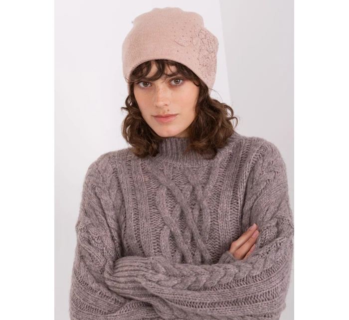 Czapka AT CZ model 19014623 ciemny różowy - FPrice Czapka AT CZ model 19014623 ciemny różowy - FPrice