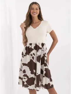 Sukienka DHJ SK model 21142004 jasny beżowy - FPrice