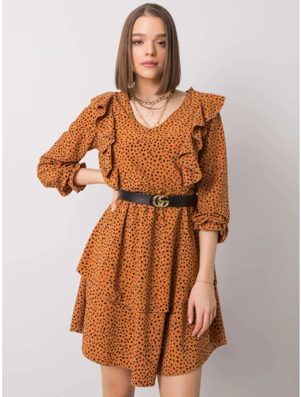 Šaty WN SK R824.68 svetlo hnedá