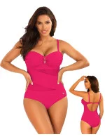 Dámske jednodielne plavky S8030D1-2d tm. ružové - Self Dámske jednodielne plavky S8030D1-2d tm. ružové - Self