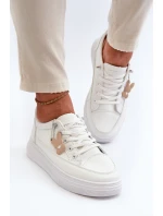 Dámské sportovní boty na platformě model 22010082 Bílá - VINCEZA