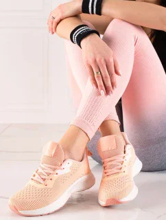 Klasické oranžové dámske tenisky bez podpätku