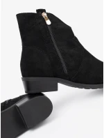 Jedinečné dámské černé kotníčkové boty Obcas Jedinečné dámské černé kotníčkové boty Obcas